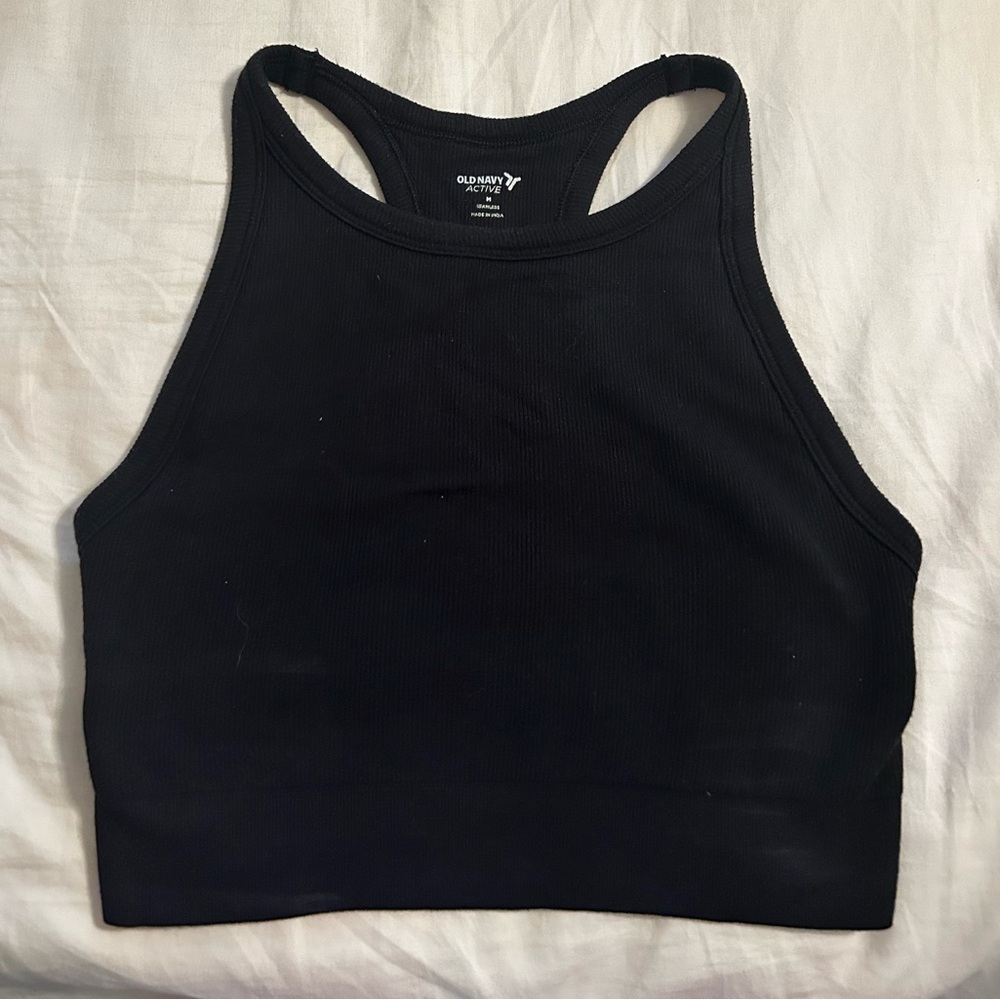Old Navy black ribbed seamless tank top